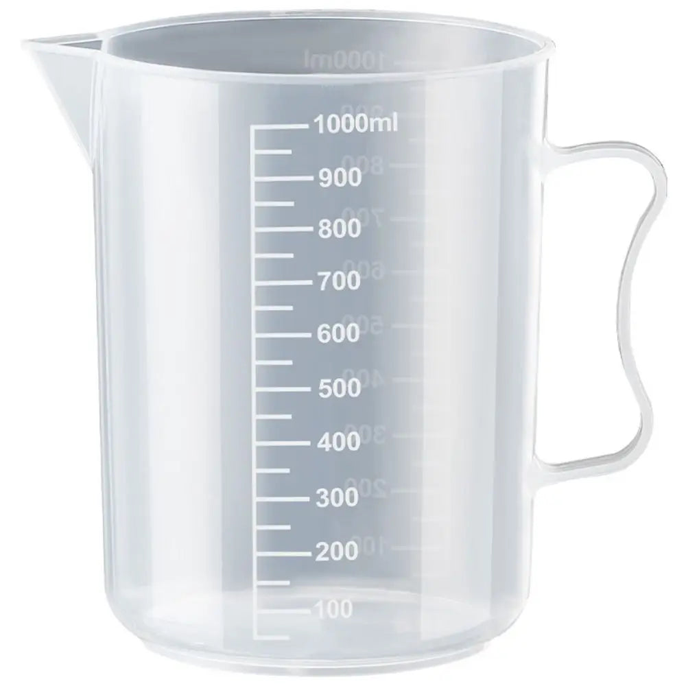 Plastic Graduated Measuring Cup Large Capacity Scale Transparent Mixing Cup Clear with Lid Laboratory Beaker Kitchen Baking