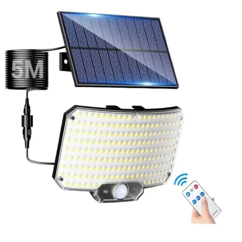 Solar Light Outdoor Super Bright Motion Sensor Solar Strong Power LED Garden Wall Lamp IP65 Waterproof 3 Working Mode