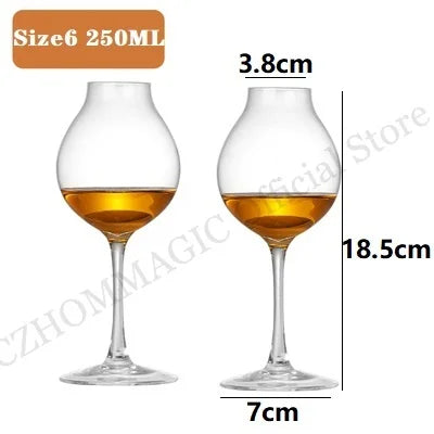 2PCS Whisky Copita Nosing Glass Britain Professional Bartender Tasting Home Bar Chivas Brandy Whiskey Crystal Goblet Wine Glass