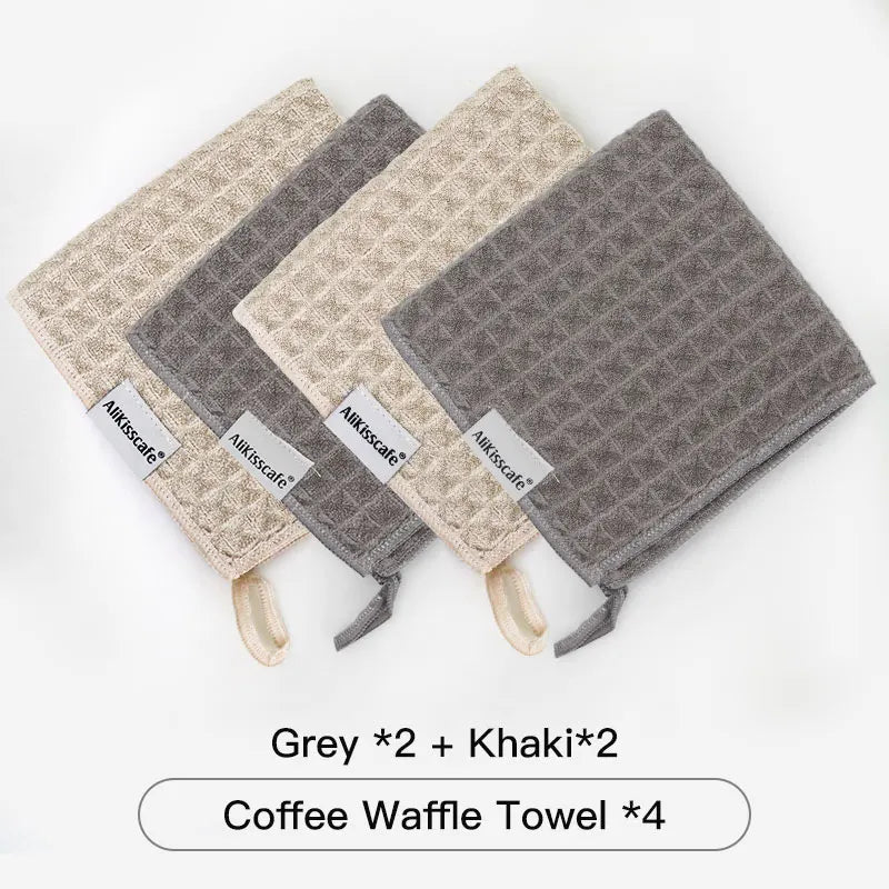 Barista Bar Coffee Towels Super Absorbent Rag Water Cloth Square Micro Microfiber Kitchen Home Tools Espresso Maker Accessories