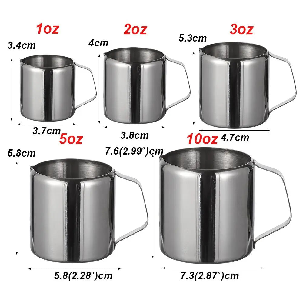 5 size New Durable Stainless Steel Coffee Cream Pitcher Cup Milk Frothing Jug Latte Art Spout Pitcher Home & Kitchen Tool