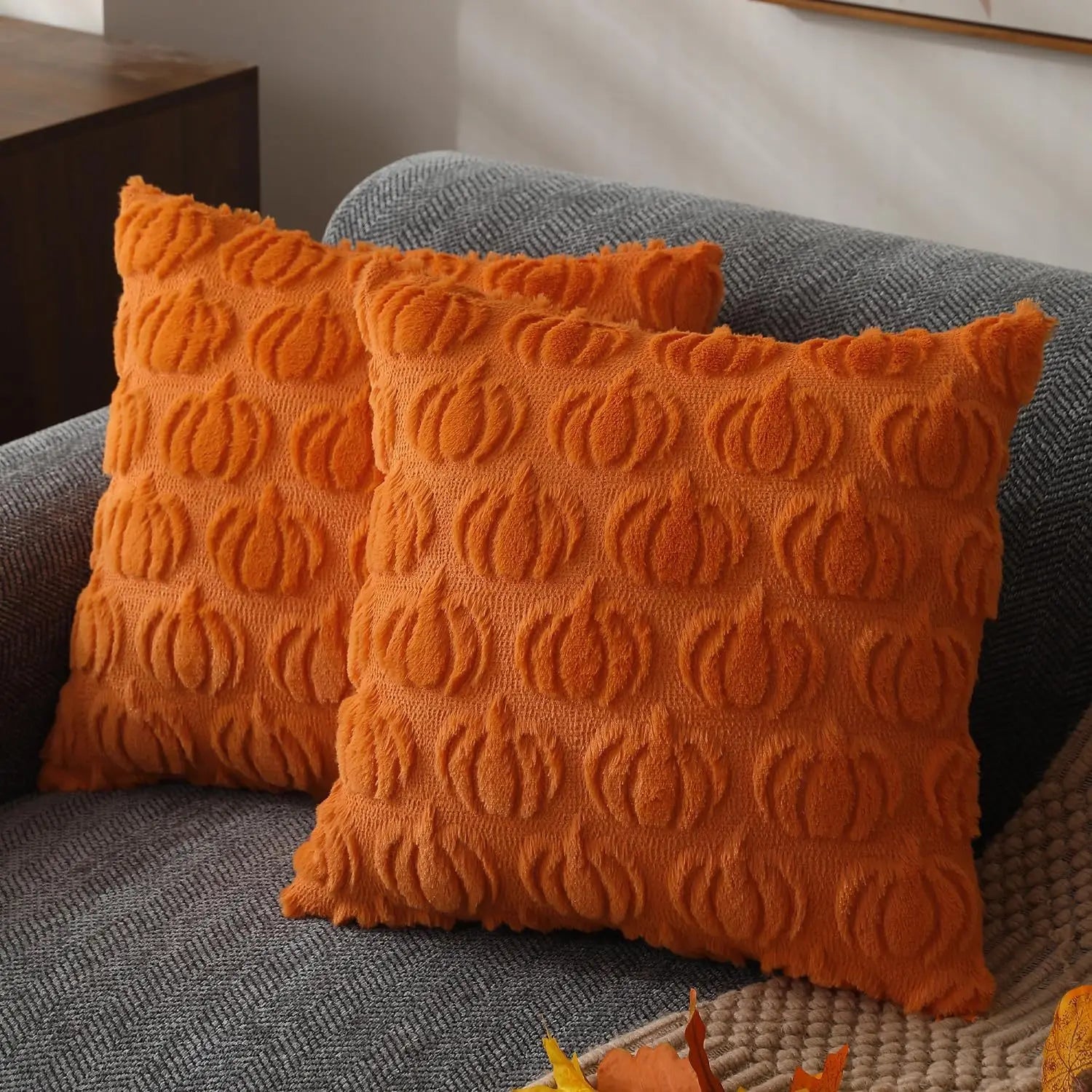 1pc 45*45cm Autumn Pumpkin Cushion Cover Pillow Cover Thanksgiving Decor Pillowcase Christmas Home Pillowcase for Couch Pillow