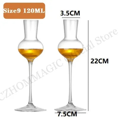 2PCS Whisky Copita Nosing Glass Britain Professional Bartender Tasting Home Bar Chivas Brandy Whiskey Crystal Goblet Wine Glass