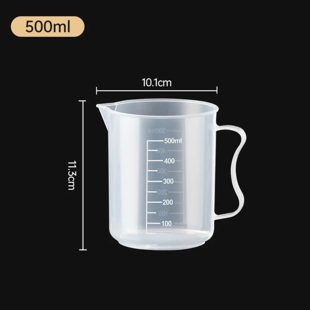 Plastic Graduated Measuring Cup Large Capacity Scale Transparent Mixing Cup Clear with Lid Laboratory Beaker Kitchen Baking