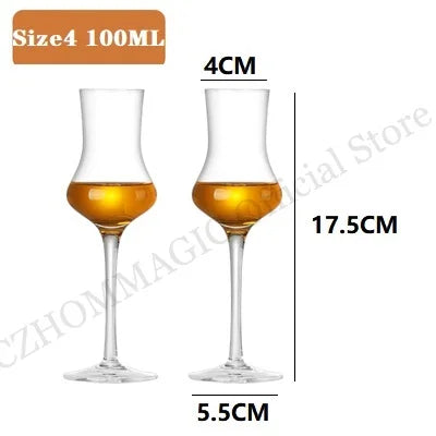 2PCS Whisky Copita Nosing Glass Britain Professional Bartender Tasting Home Bar Chivas Brandy Whiskey Crystal Goblet Wine Glass