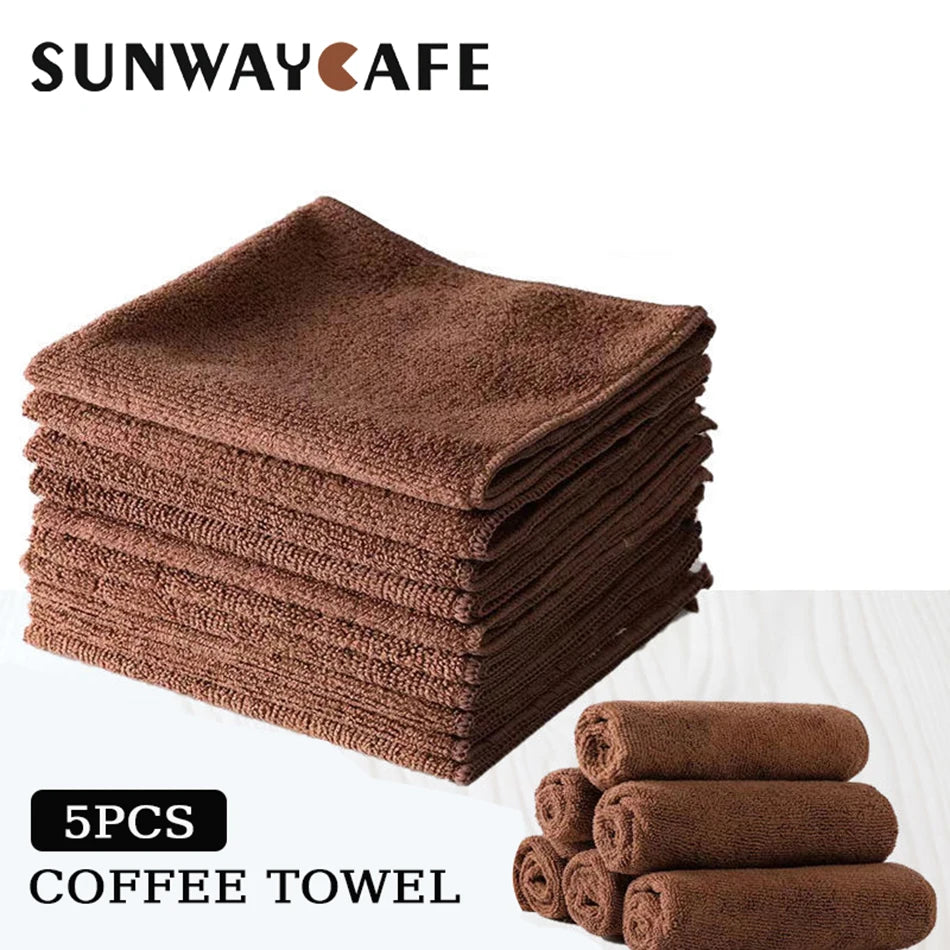 5Pcs Super Absorbent Towel Barista Towel Rag Bar Coffee Machine Cleaning Cloth Tableware Household Cleaning Towel Kichen Tools