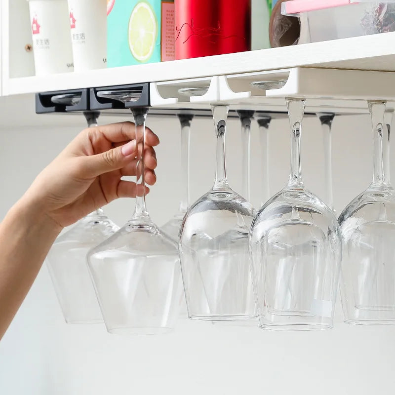 Bar Wine Glass Rack - No Drilling Cup Rack in Kitchen and Restaurant, Home Wine Glass Inverted Rack, Red Wine Glass Hanger