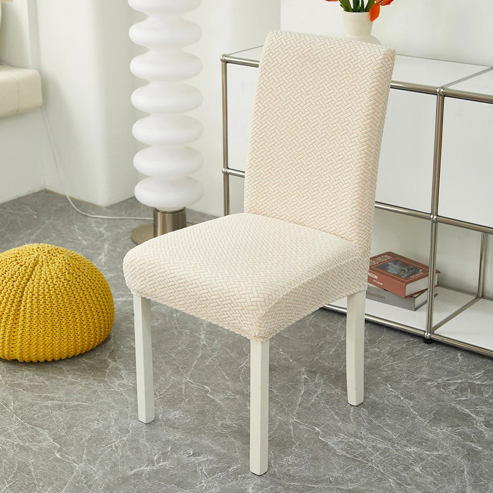 1/2/4/6pcs Jacquard Dining Chair Slipcover Stretch Chair Covers Polyester Chair Cover for Wedding Dining Room Office Banquet