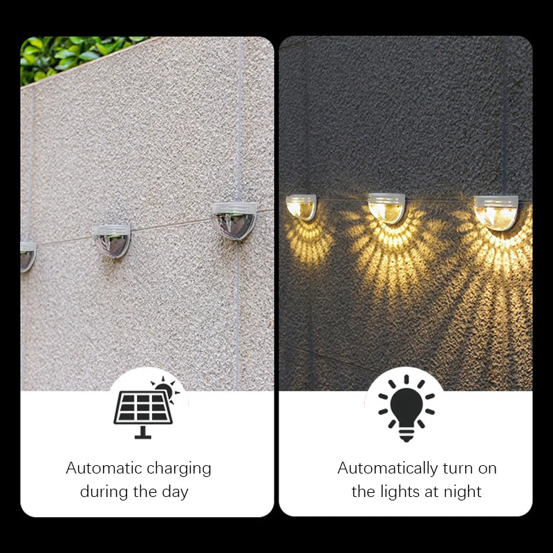 2Pack Solar Lights,Outdoor Lamp,Waterproof Wall Lamp,Atmosphere Lighting for Yard,Stair,Garden,Driveway,Patio,Lawn,Camping Decor