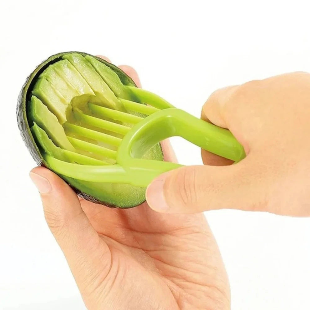 3 In 1 Avocado Slicer Shea Corer Butter Fruit Peeler Cutter Pulp Separator Plastic Knife Kitchen Vegetable Tools