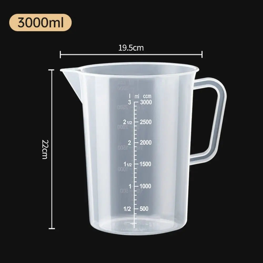 Plastic Graduated Measuring Cup Large Capacity Scale Transparent Mixing Cup Clear with Lid Laboratory Beaker Kitchen Baking