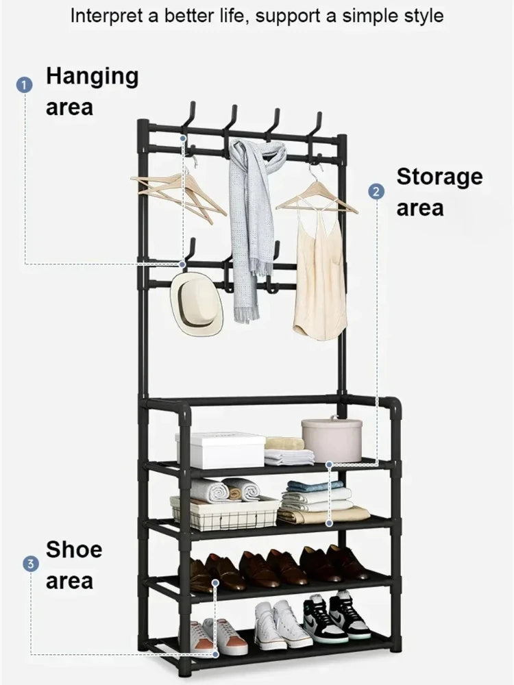 Multi-ayer Shoe Rack DIY Organizer Clothes Storage Organizer Clothes Hat Hangers Shoe Rack Living Room Bedroom Storage Shelf