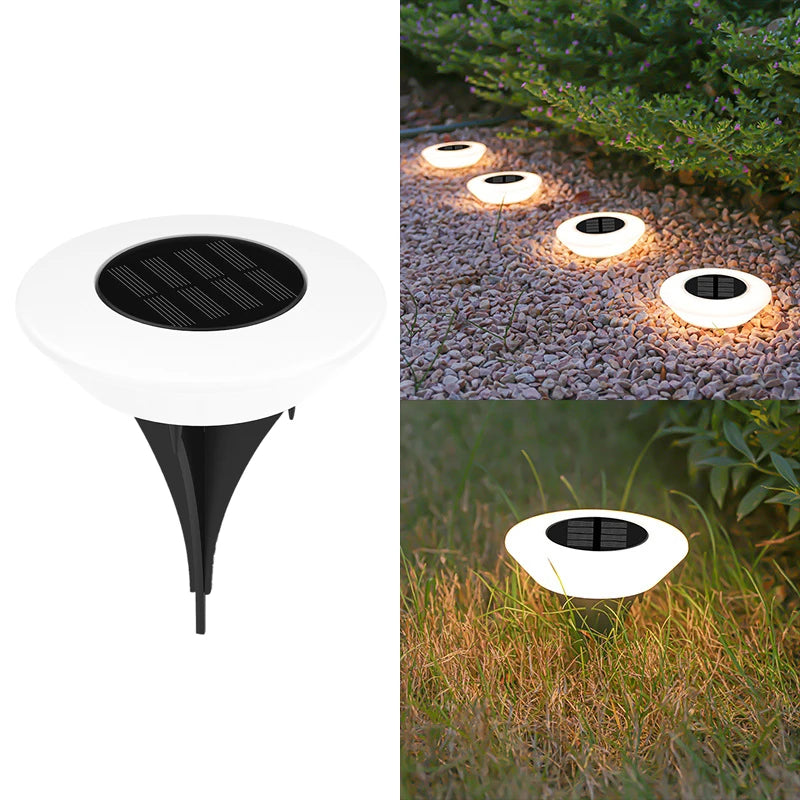 Solar Ground Lights, 14LEDs Waterproof Outdoor Landscape Lighting, LED Lawn Lamp, for Garden Pathway Yard Deck Christmas Decor