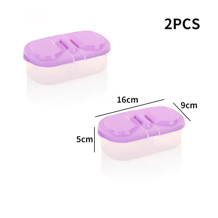 Double-layer Multifunctional pantry refrigerator Mini Fruit storage box Easy To Carry At Home And Travel Kitchen Accessories