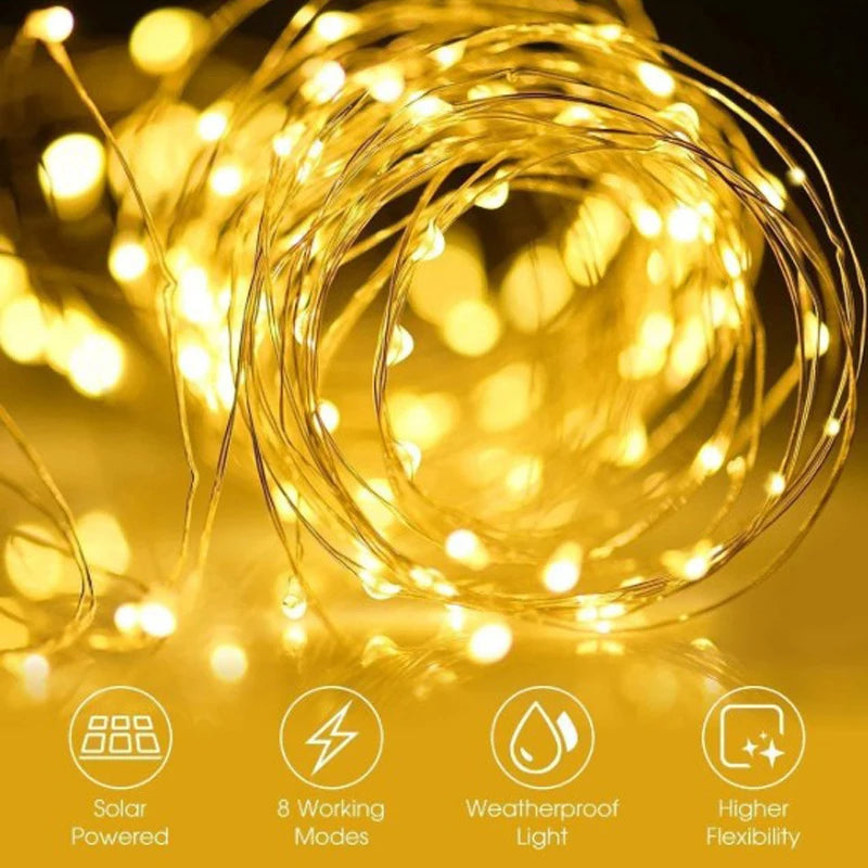 7M/12M/22M/32M Solar Light Outdoor Garden Fairy String Light Led Twinkle Waterproof Lamp for Christmas Patio Tree Party