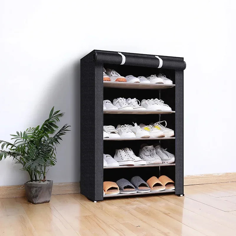 Multilayer Shoe Rack Organizer Dustproof Shoe Cabinet Multilayer Minimalist Nonwoven Home Furniture Space-saving Dustproof Shelf