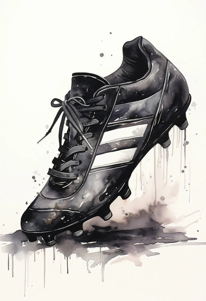 Fashion Graffiti Football Shoes Canvas Painting Modern Art Poster Inspirational Wall Picture for Men Boy  Living Room Home Decor