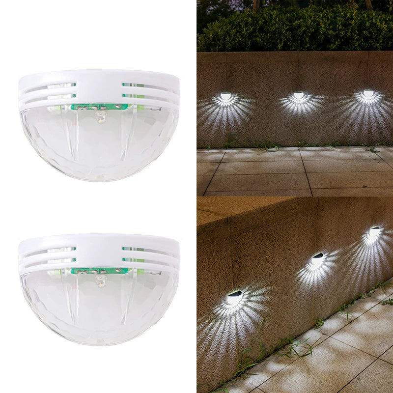 2Pack Solar Lights,Outdoor Lamp,Waterproof Wall Lamp,Atmosphere Lighting for Yard,Stair,Garden,Driveway,Patio,Lawn,Camping Decor