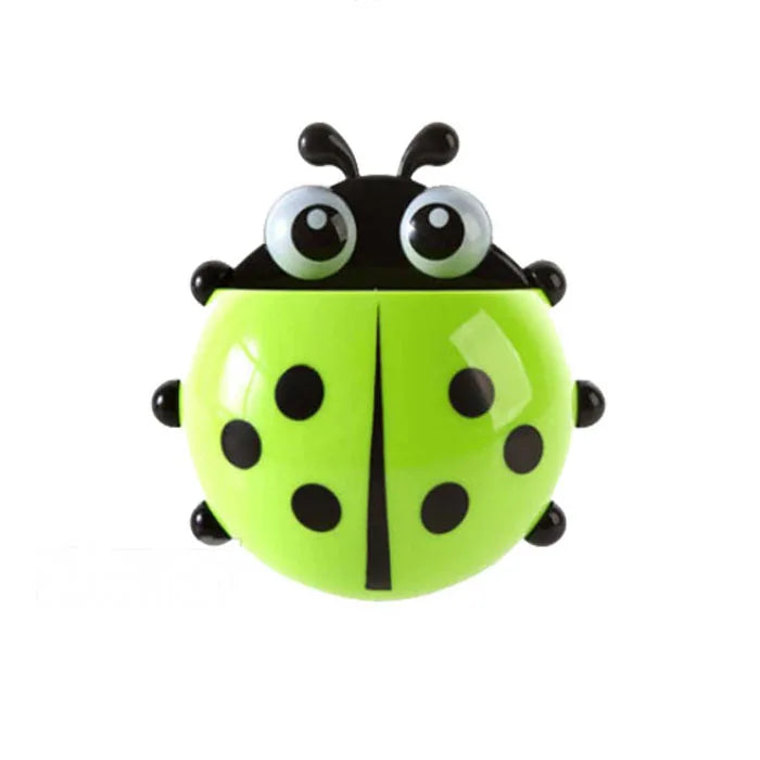 1pc Cute Suction Cup Toothbrush Holder,Creative Seven-Star Ladybug Pen Storage Holders,Children Brush Teeth Bathroom Accessories