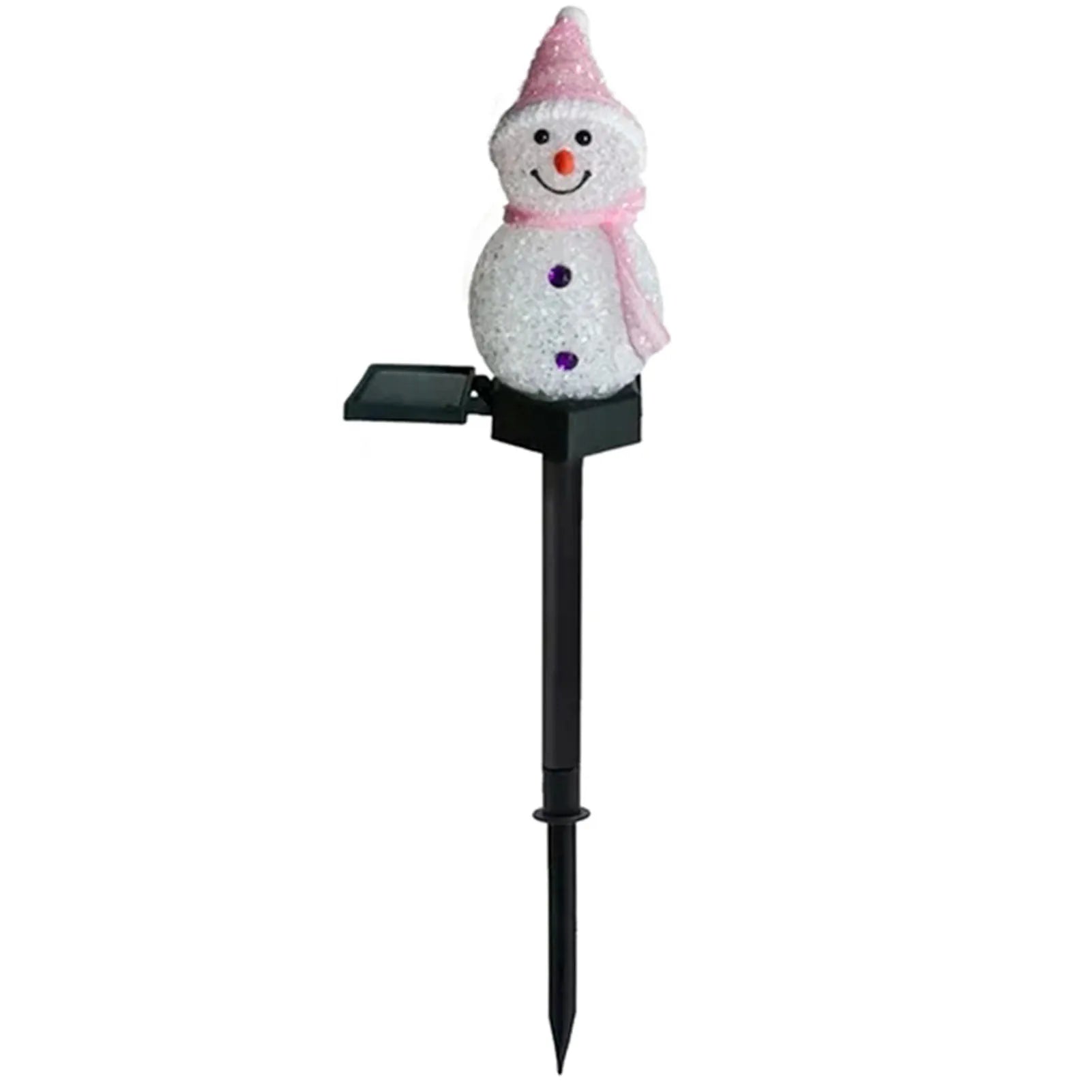 Snowman Shape LED Solar Lights Vibrant Atmosphere Landscape Light for Christmas Theme Party Decor