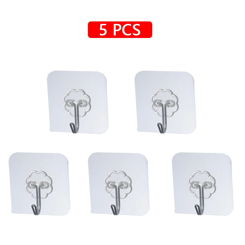 10/20 Pcs Hooks Transparent Strong Self Adhesive Door Wall Hangers Hooks Suction Heavy Load Rack Cup Sucker for Kitchen Bathroom