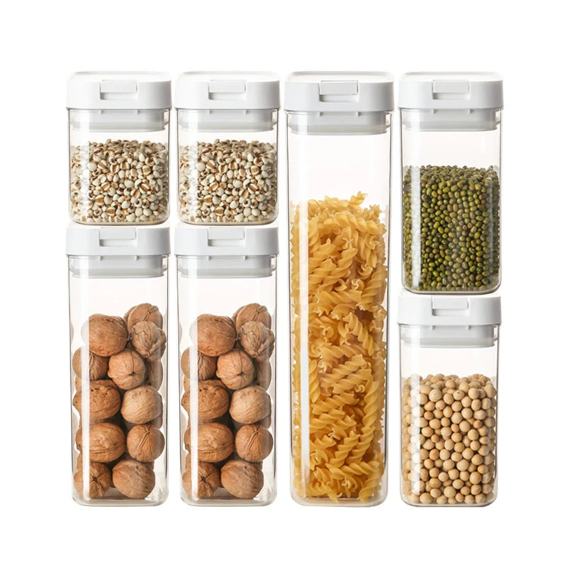 Pasta Storage Box Transparent Plastic Grain Seal Tank Spaghetti Storage Container Moisture-Proof Snack Jar Kitchen Food Tank