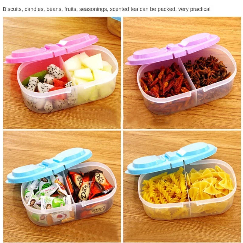 Double-layer Multifunctional pantry refrigerator Mini Fruit storage box Easy To Carry At Home And Travel Kitchen Accessories