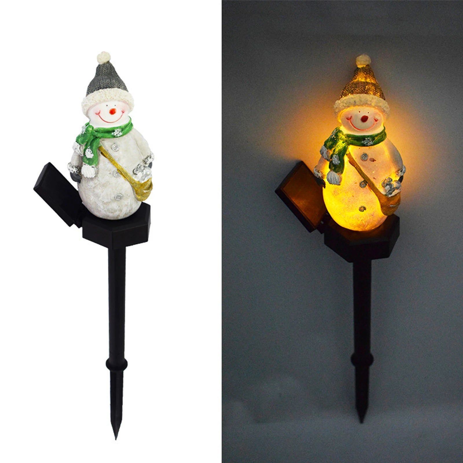 2024 Christmas Pathway LED Solar Lights Outdoor Waterproof Lawn Stake Lamp for Walkway Yard Home Decor Holiday Santa Claus