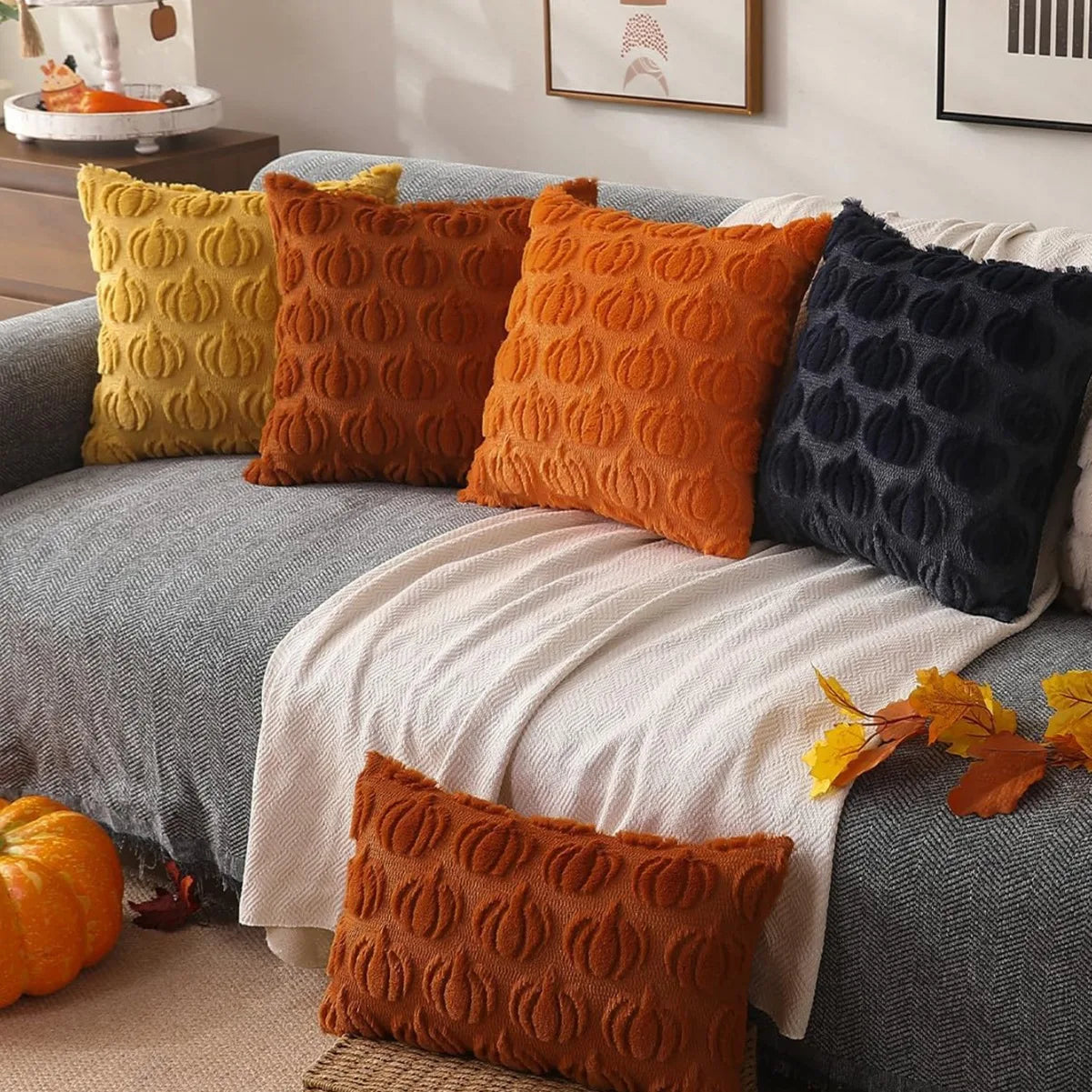 1pc 45*45cm Autumn Pumpkin Cushion Cover Pillow Cover Thanksgiving Decor Pillowcase Christmas Home Pillowcase for Couch Pillow