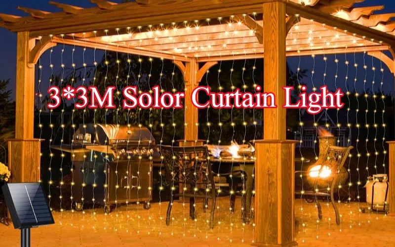 300LED Solar Rope Strip Light Outdoor Waterproof Fairy Light Strings Christmas Decor for Garden Lawn Tree Yard Fence Pathway